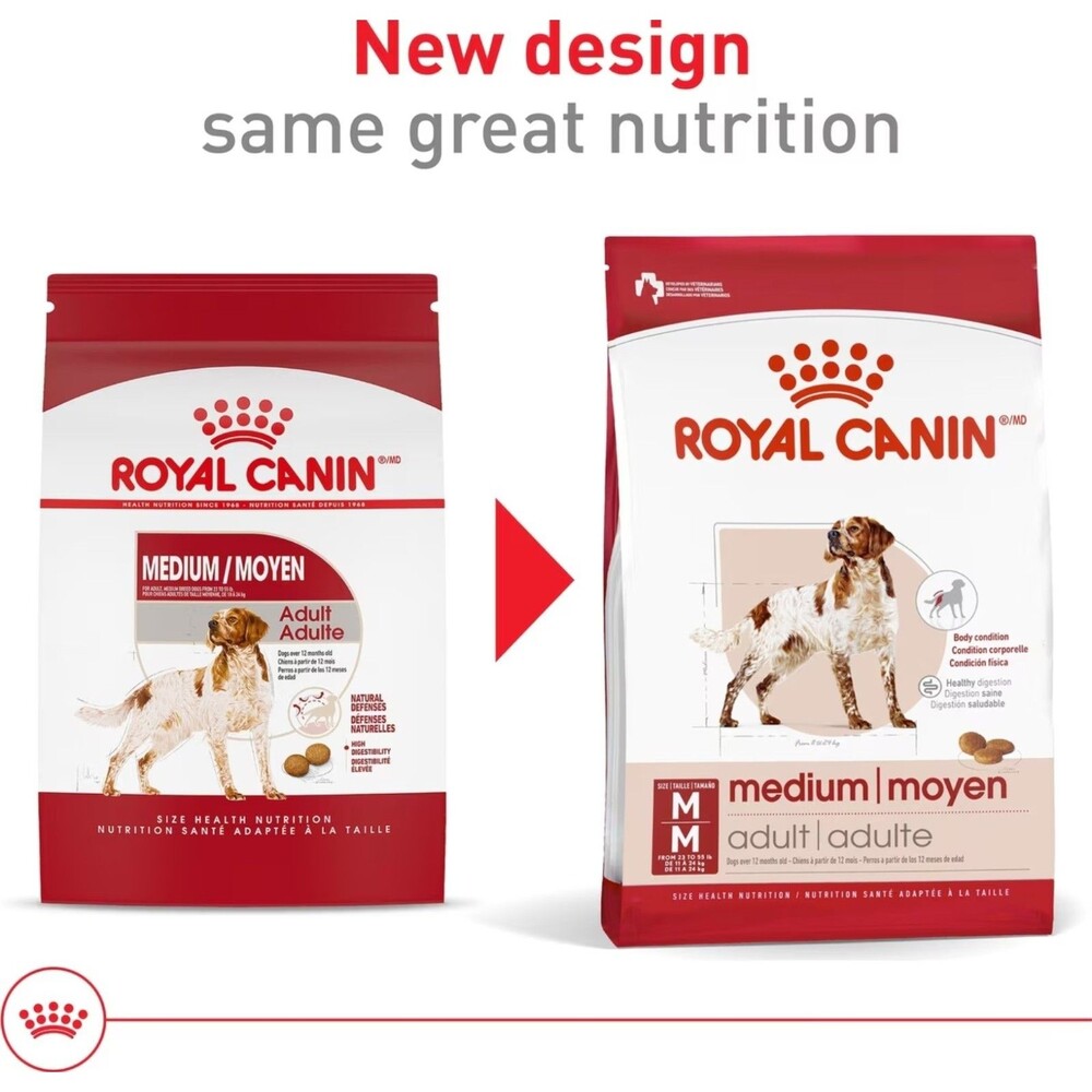 8 lbs. Royal Canin Size Health Nutrition Medium Adult Dry Dog Food, Authentic - Picture 5 of 9